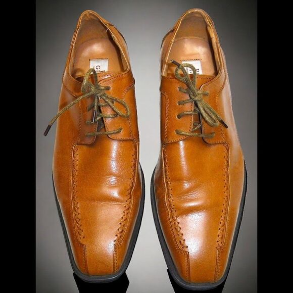 Paolo Giardini tan leather laced Oxford dress shoes